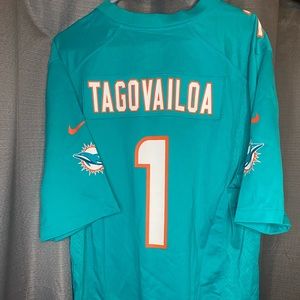 Miami Dolphins Tua Tagovailoa Mens Large Aqua Game Jersey Nike🐬
